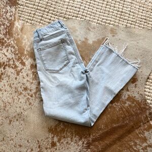 Frame Denim Light Blue Frayed Jeans